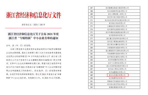 111喜讯│浙江尊龙凯时 - 人生就是搏!铝业有限公司入选2021年度浙江省“专精特新”企业名单.png